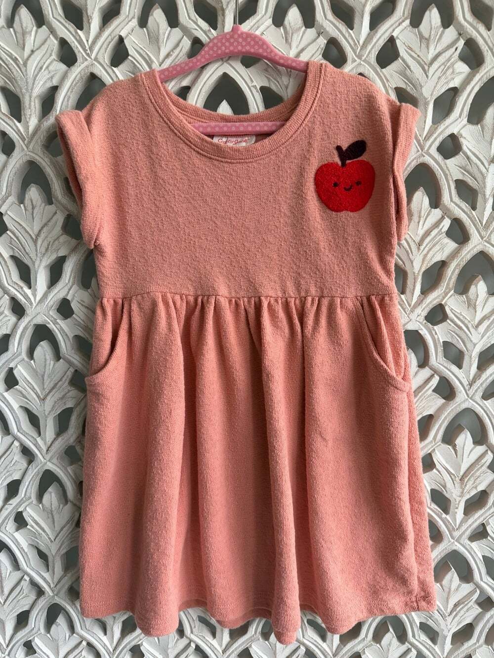 Cat & Jack Toddler Girls' Apple Patch Dress Size 4T